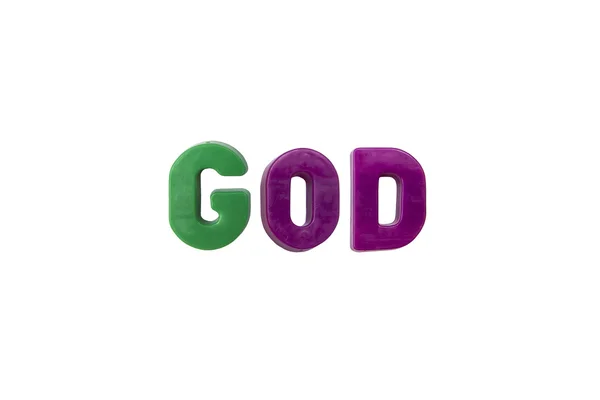Letter magnets GOD — Stock Photo, Image