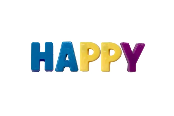 Brief magneten gelukkig — Stockfoto