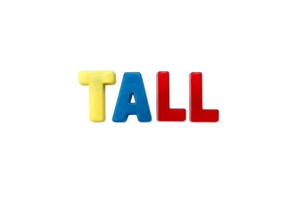 Письменные магниты TALL изолированы на белом — стоковое фото