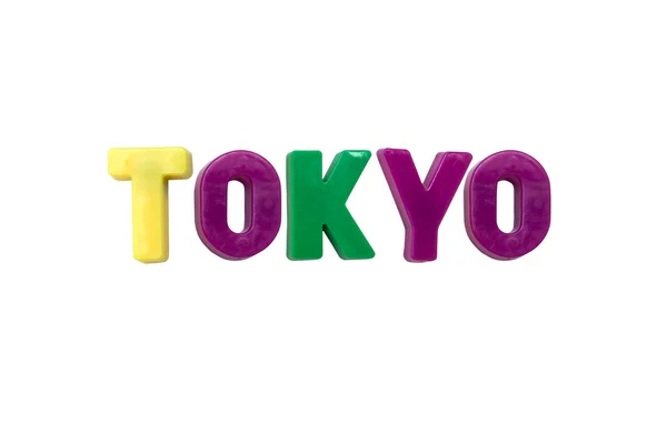 Dopis magnety Tokio izolované na bílém — Stock fotografie