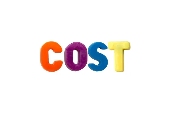 Ímãs de letras COST — Fotografia de Stock