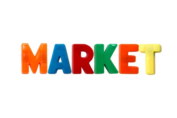 Briefmagnet-Markt — Stockfoto