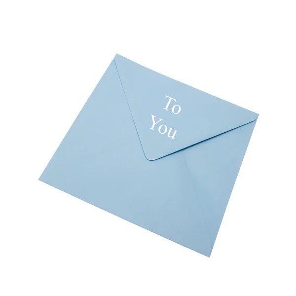 Envelope azul — Fotografia de Stock