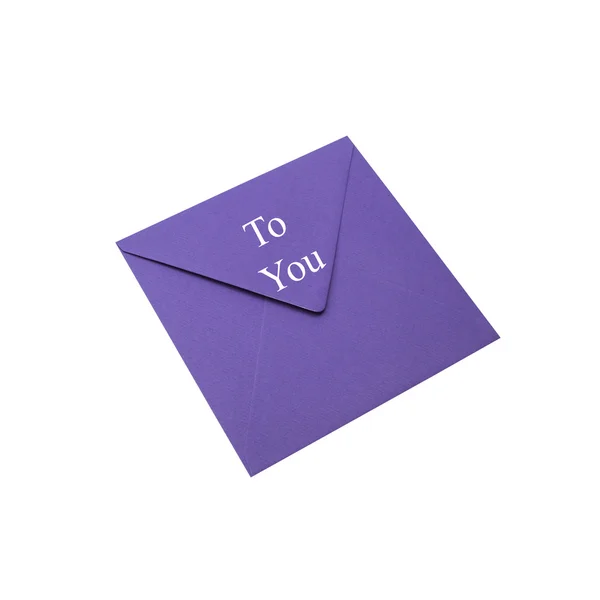 Envelope roxo — Fotografia de Stock