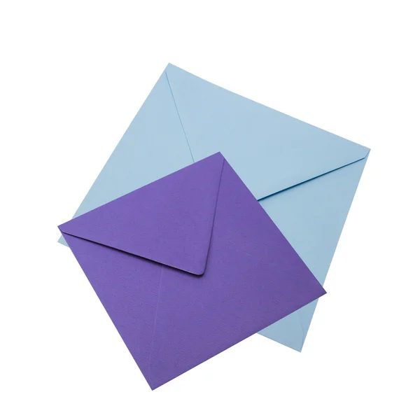 Envelope roxo e azul — Fotografia de Stock