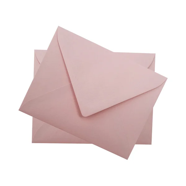 Roze envelop Stockafbeelding