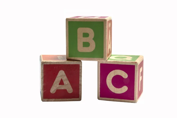 Alfabetet blockerar abc — Stockfoto