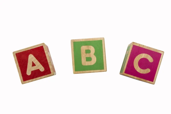 Blocos de alfabeto ABC — Fotografia de Stock