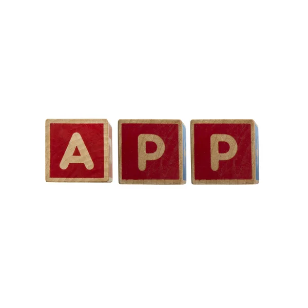 Alfabet blokken app — Stockfoto