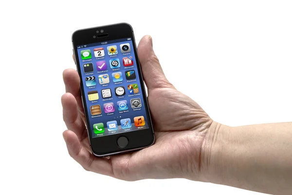 IPHONE 5S IN HAND — Stock Photo, Image