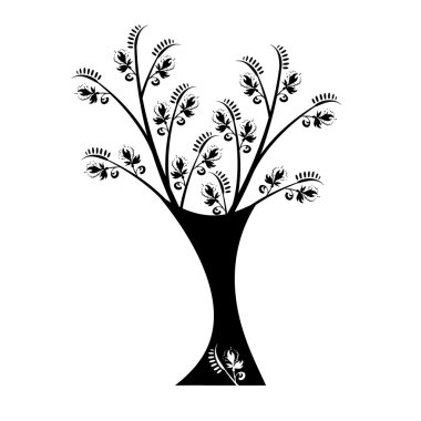 Sanat ağaç siluet 