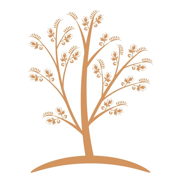 Τέχνη δέντρο σιλουέτα — Διανυσματικό Αρχείο