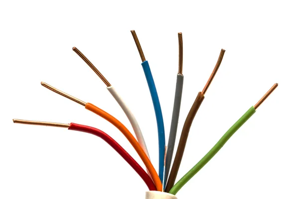 Colorful electrical wires — Stock Photo, Image