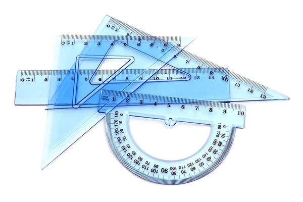 Голубые линейки — стоковое фото