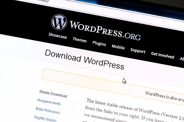 Wordpress 的网站 — 图库照片