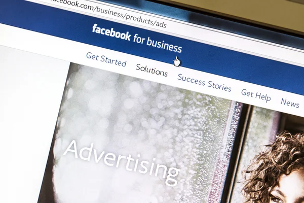 Facebook Advertising page — Stock Photo, Image