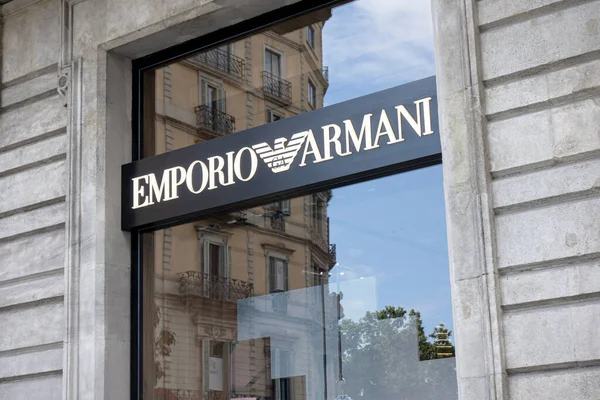 Барселона Іспанія Травня 2022 Року Магазин Emporio Armani Emporio Armaniis — стокове фото