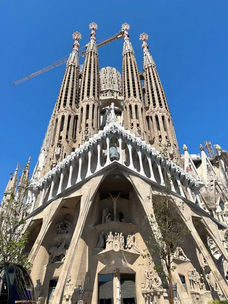 西班牙巴塞罗那 2022年5月8日 Sagrada Familia Sagrada Familia是巴塞罗那Eixample区一个大型未完工的小教堂 — 图库照片