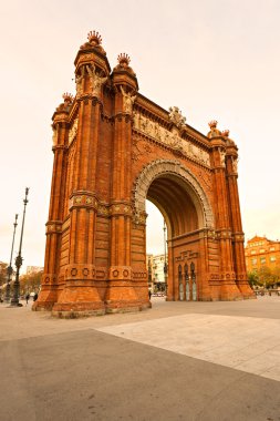 Triumphal Arch in Barcelona, Spain. clipart