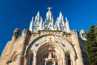 Tibidabo kilise Barcelona, İspanya.