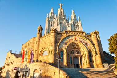 Tibidabo kilise Barcelona, İspanya.