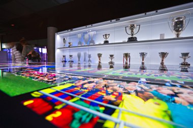 Barcelona - İspanya, 19 Aralık: fc barcelona Müzesi inaugura