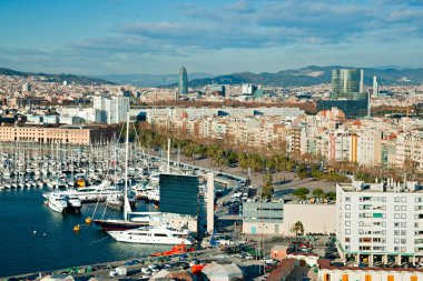 Barcelona port view hava.