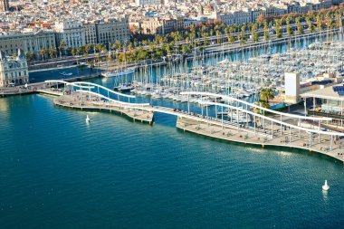 Barcelona port view hava.