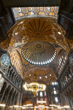 Ayasofya'nın güzel süslü kubbesi Ayasofya Camii, istanbul,