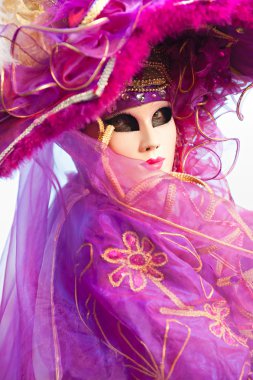 Venedik - Mart 05: karnaval Venedik, bir ann katılımcı