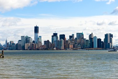 Manhattan, New York manzaralı. ABD.