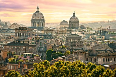 Roma'nın görünümünden castel sant'angelo, İtalya.