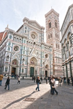 Florence, İtalya - Aralık 05: turist ziyaret o basilica di san