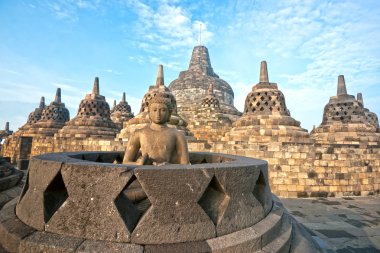 Borobudur Tapınağı, yogyakarta, java, Endonezya.