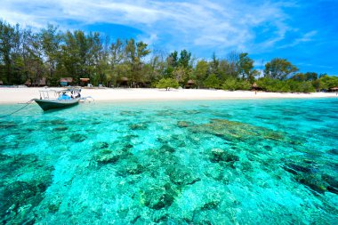 Beautiful sea at Gili Meno, Indonesia. clipart