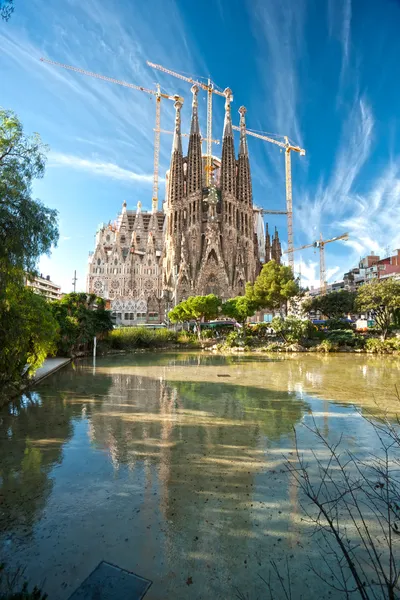 Βαρκελώνη, Ισπανία - 14 Δεκεμβρίου: La Sagrada Familia - τα εντυπωσιάσει — Φωτογραφία Αρχείου