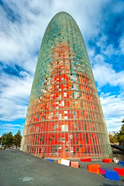 БАРСЕЛОНА, ИСПАНИЯ - 19 ДЕКАБРЯ: Torre Agbar on Technological Dis — стоковое фото