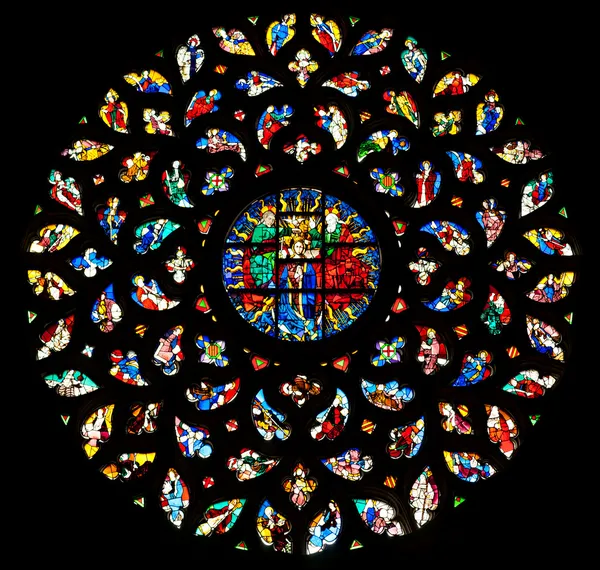 The rosette window of Santa Maria del Mar, Barcelona. — Stock Photo, Image