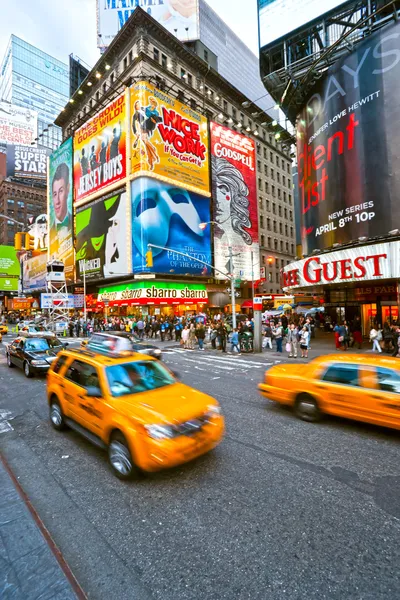 NEW YORK CITY -MARCH 25: Times Square, featured with Broadway Th — Stock Photo, Image