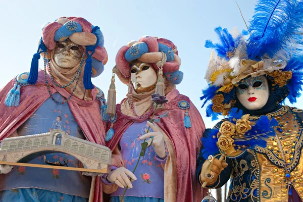 Benátky - březen 05: účastníka v karneval v Benátkách, ann — Stock fotografie