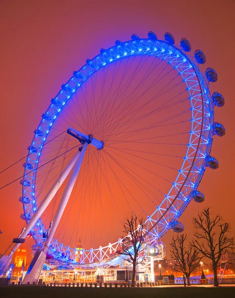 LONDON - MARCH 19 : The London Eye, erected in 1999, is a giant — Stock Photo, Image