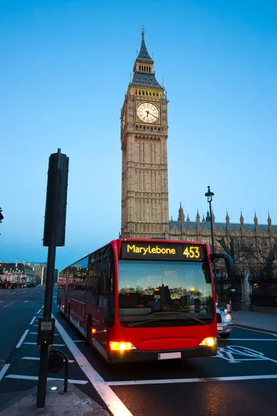 Big ben, gmachu Parlamentu i Mostu Westminsterskiego — Zdjęcie stockowe