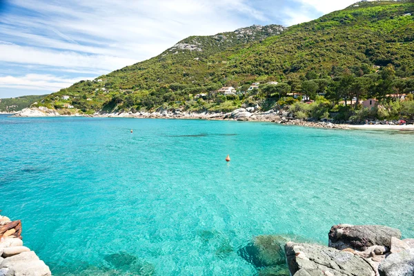 Capo bianco beach, elba-sziget. — Stock Fotó