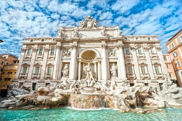 The Famous Trevi Fountain , rome, Italy. — Stock Photo, Image