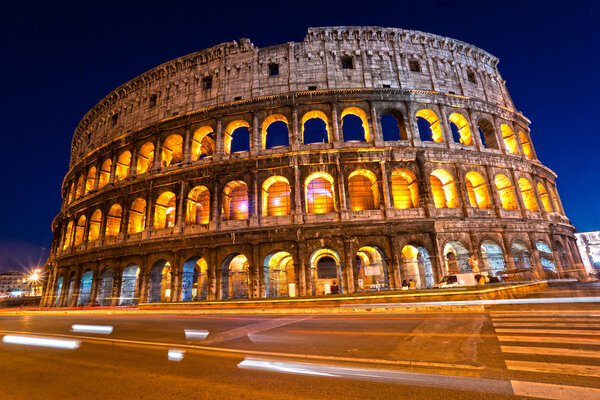 The Majestic Coliseum Amphitheater, Rome, Italy.