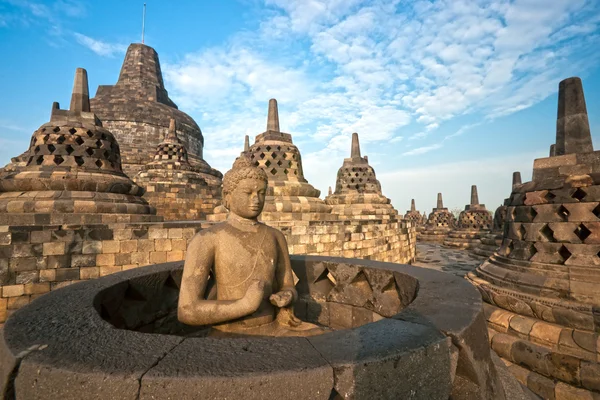 Borobudur świątyni, yogyakarta, Jawa, Indonezja. — Zdjęcie stockowe