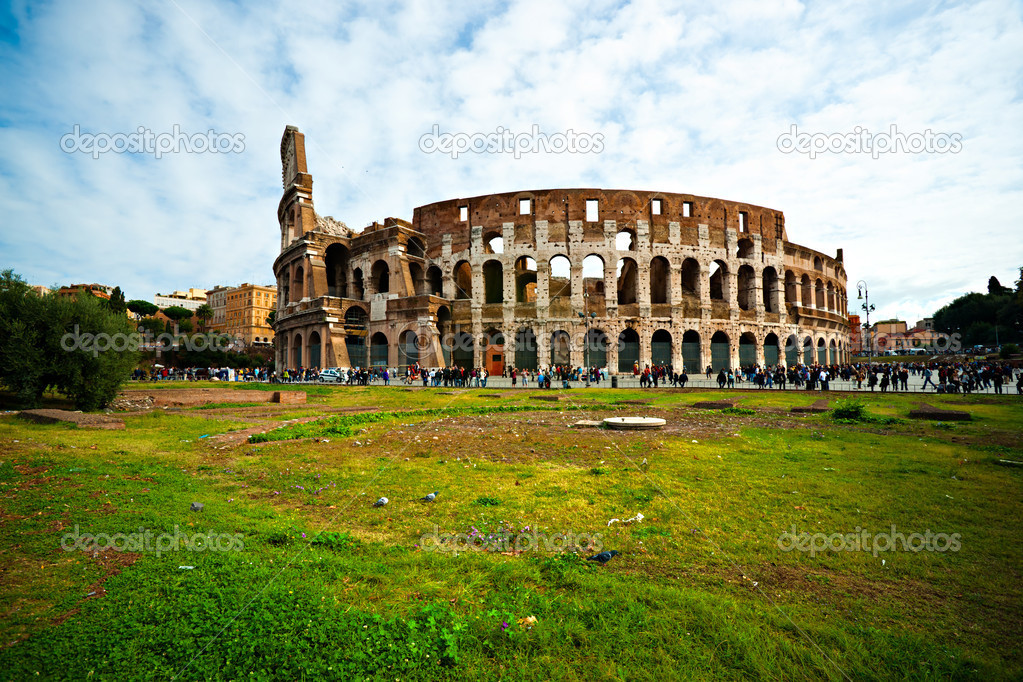 The Majestic Coliseum Amphitheater, Rome, Italy.