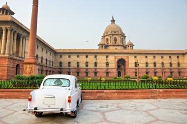 rashtrapati bhavan. Yeni Delhi'de bina büyük imparatorluk.