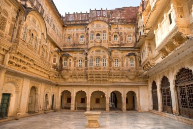 jodhpur, mavi şehir manzarası.