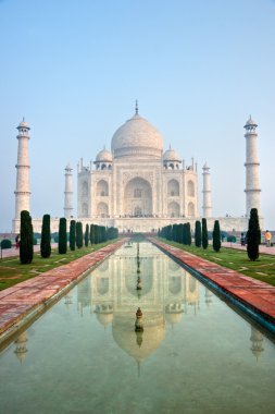 Taj mahal, gündoğumu, agra, uttar pradesh, Hindistan.